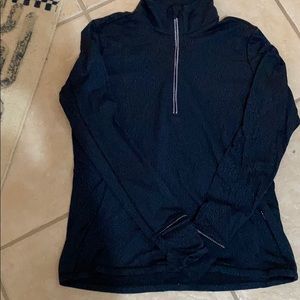 lululemon teal and black reflective half zip